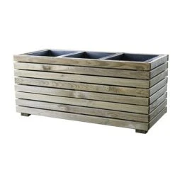 Cerland Horizon Outdoor Rectangular Wooden Planter 90cm -Garden Pro Shop 004017 HD