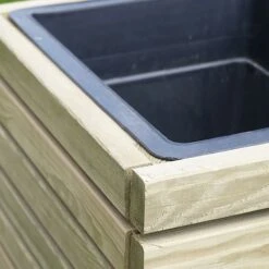 Cerland Horizon Outdoor Rectangular Wooden Planter 90cm -Garden Pro Shop 004017 ZOOM 02 HD