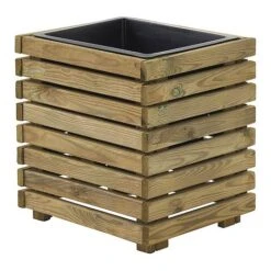 Cerland Horizon Outdoor Square Wooden Planter Tall 40cm -Garden Pro Shop 004032