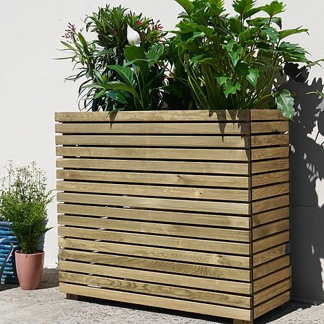 Cerland Horizon Outdoor Rectangular Wooden Planter Tall 90cm 2 Cerland Horizon Outdoor Rectangular Wooden Planter Tall 90cm - Image 2