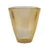 Amber Ribbed Vase H24.5Cm W21.5Cm