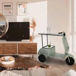 Idooka Green Metal Scooter Side Table -Garden Pro Shop BT1000 BARS.GREEN .LifestyleLivingRoom