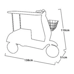 Idooka Green Metal Scooter Side Table -Garden Pro Shop BT1000 BARS.Silhouette