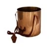 Copper Hanging Planter With Leather Strap D13Cm