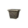Tuscany Planter Roman Square 31cm Black Bronze Effect