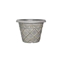 Tuscany Planter Roman Round 45cm Ebony Grey Effect