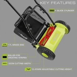 Garden Gear Manual Push Lawn Mower -Garden Pro Shop D8460 Push Roller Lawn Mower ANN