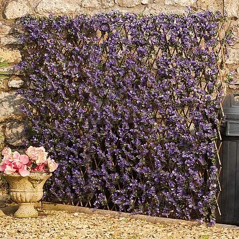 Expandable Artificial Hedge Trellis - Purple Lavender 1 Expandable Artificial Hedge Trellis - Purple Lavender