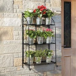 Three-tier Highbury Folding Metal Plant Stand -Garden Pro Shop G3438 5
