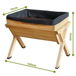 Garden Grow Large Wooden Planter -Garden Pro Shop G385920Annotated20image