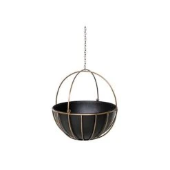 Indoor Kensington Brass Hanging Planter H34Cm D30Cm