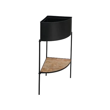 Indoor Kensington Metal Corner Planter Stand In Black H76Cm W30Cm 1 Indoor Kensington Metal Corner Planter Stand In Black H76Cm W30Cm