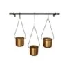 Linear Hanging Planters 81CM Black And Gold
