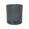 Luna Stoneware Planter & Saucer Grey H20CM D18CM