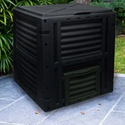 Idooka Compost Bin Garden Compost Accelerator - Outdoor Bin With Lid For House Plant Compost And Bark For Garden Soil For Vegetables