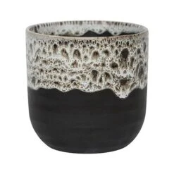 Marble Reactive Glaze Planter H21Cm D21Cm