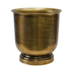 Outdoor Hampton Antique Brass Metal Urn H35Cm W34Cm