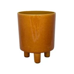Pisa Mustard Planter H24Cm D20Cm