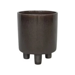 Pisa Reactive Glaze Planter Mocha H19CM D16CM