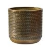 Solis Embossed Planter Gold H25CM D25CM