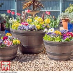 Wooden Barrel Effect Planter – Medium 10 Wooden Barrel Effect Planter – Medium -Garden Pro Shop wood bar1
