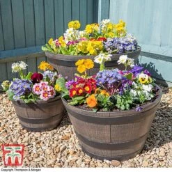 Wooden Barrel Effect Planter – Large 9 Wooden Barrel Effect Planter – Large -Garden Pro Shop wood bar41